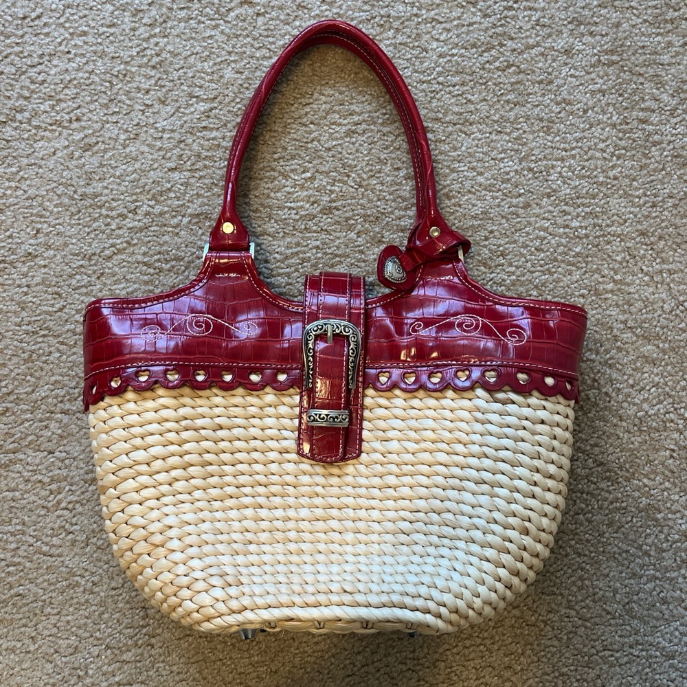 Brighton weave basket shoulder bag